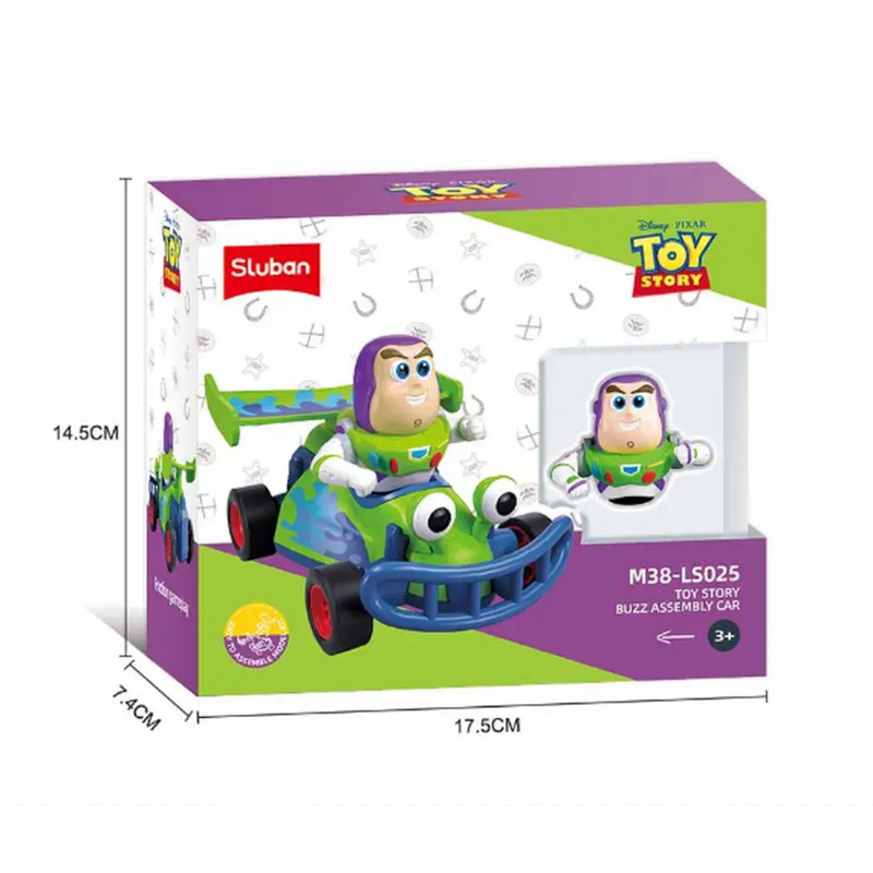 Juguete carro de carreras de fricción - Buzz Lightyear 7 piezas