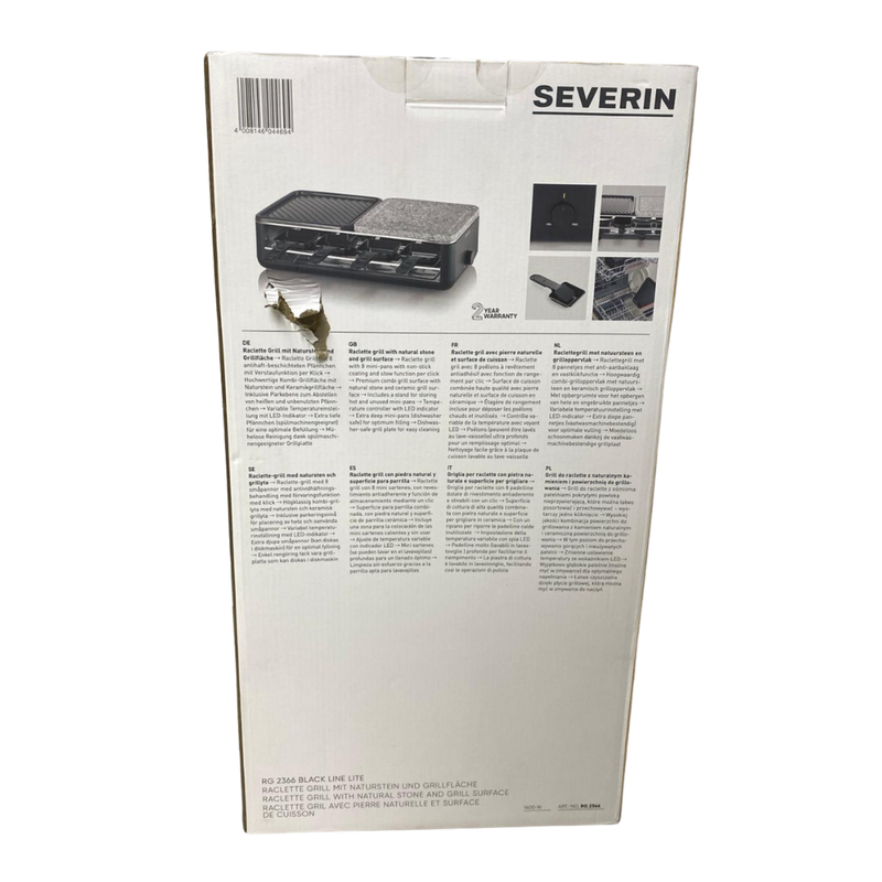 Parrilla Raclette grill con piedra natural - RG 2366 (LIQUIDACIÓN)